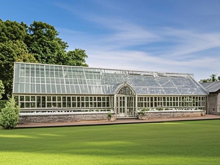 Outdoor garden glass greenhouse for sale YSGH-103, glass greenhouse, garden greenhouse,  glass greenhouses sale